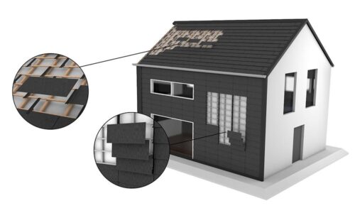 MATCH Slate solcellemoduler med skifer-look kan anvendes på tag og facader